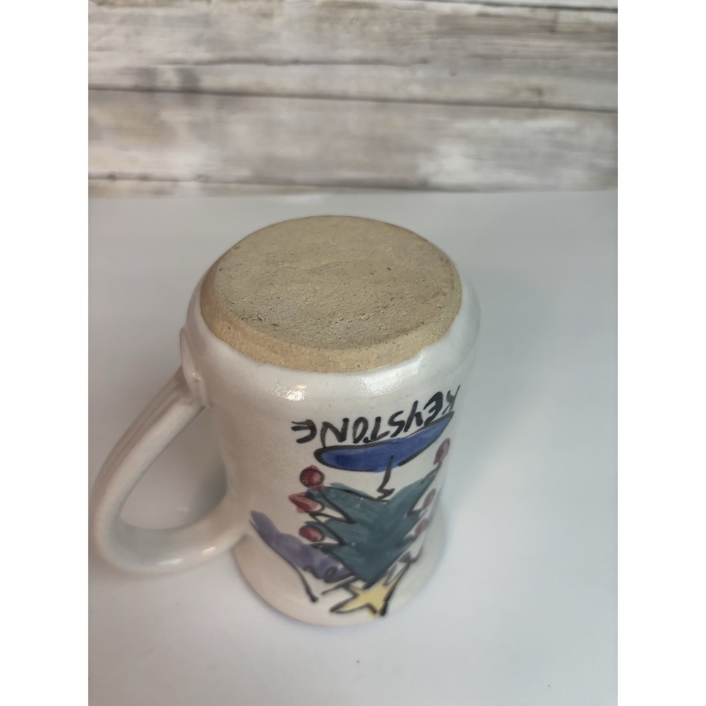 Handmade Colorado, Keystone pottery mug, large Christmas Tree - Picture 5 of 7